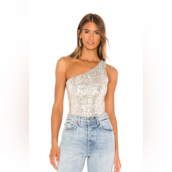 Super down Remi One Shoulder Bodysuit - Picture 1 of 6